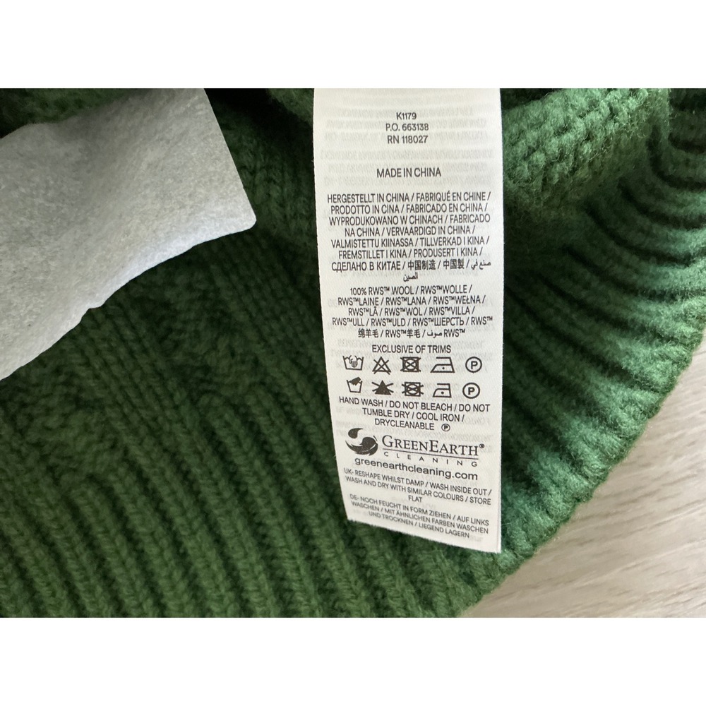 Boden Cable Knit Wool Sweater Vest‎ Green Medium New With Tags - Picture 6 of 6